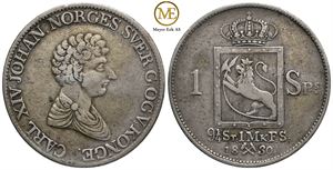 Speciedaler 1830 Carl XIV Johan. Kv.1