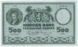 500 kroner 1974 A.4880137. Kv.01