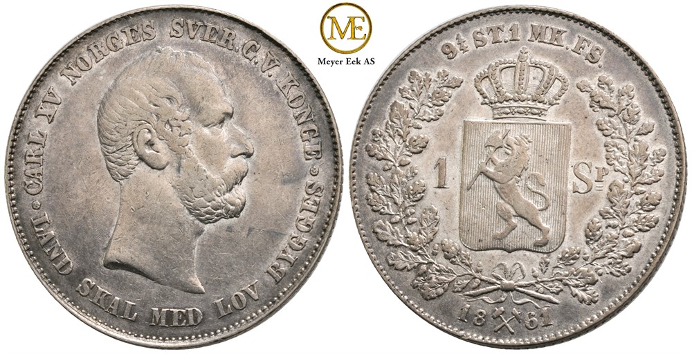 Speciedaler 1861 Carl XV. Kv.1+