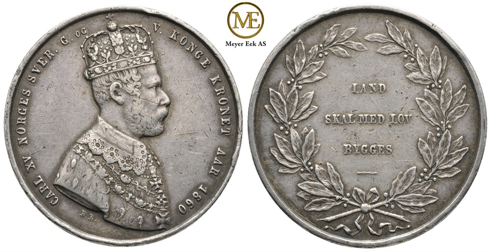 Kastepenning til kroningen i 1860. Kv.1/1+