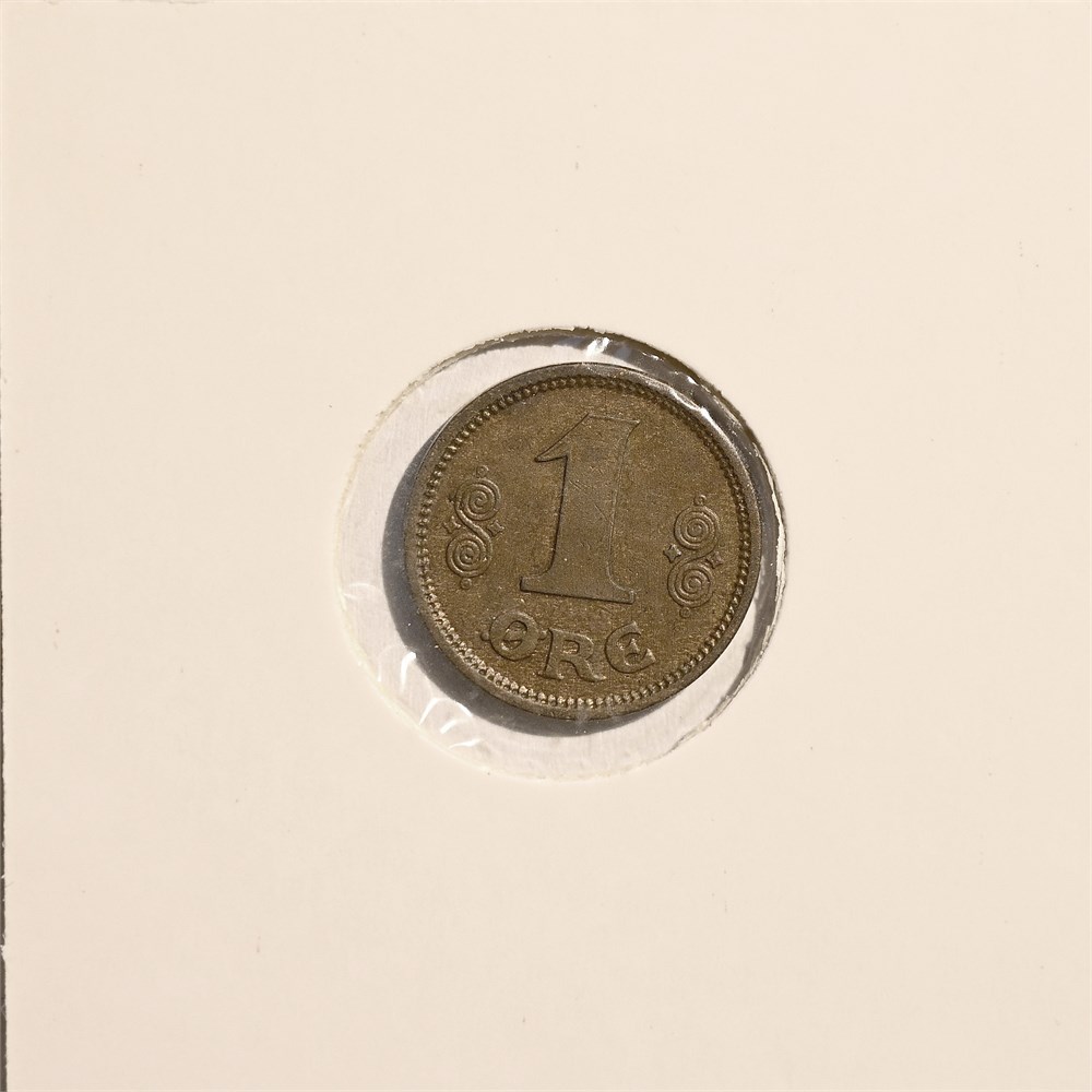 Danmark 1 øre 1917 kv. 1+/01