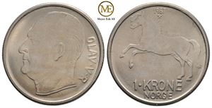 1 krone 1967 Olav V. Kv.0