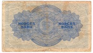 5 kroner 1953 Z.0083500. Erstatningsseddel. UNIK. Kv.1-