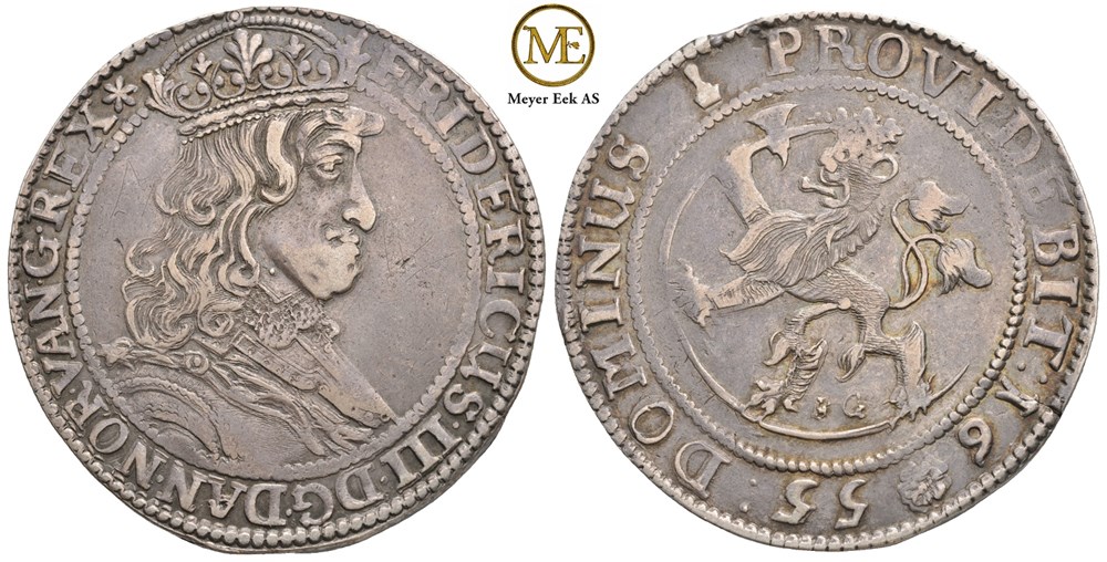 Speciedaler 1655 Frederik III. Kv.1+