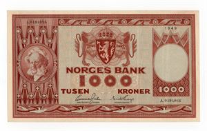 1000 kroner 1949 A