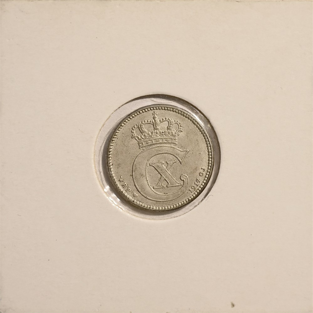 Danmark 25 øre 1914 kv. 0/01