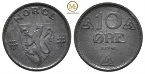 10 øre 1941 Haakon VII. Kv.0