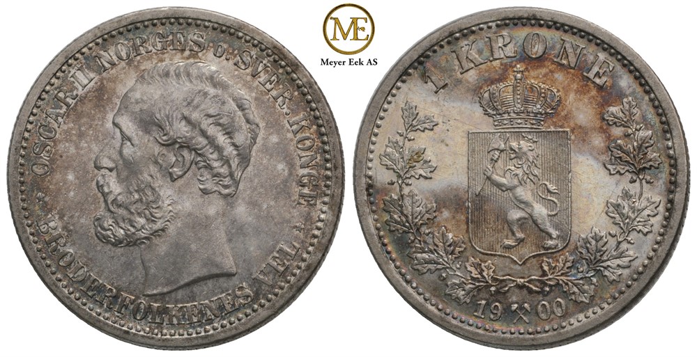 1 krone 1900 Oscar II. Kv.0