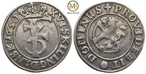 Mark/16 skilling 1650 Frederik III. Kv.1/1+