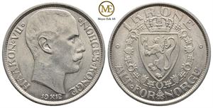 1 krone 1912 Haakon VII. Kv.0/01