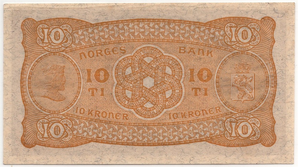 10 kroner 1934 T.8287465. Kv.0/01