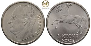 1 krone 1965 Olav V. Kv.0