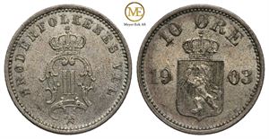 10 øre 1903 Oscar II. Kv.0