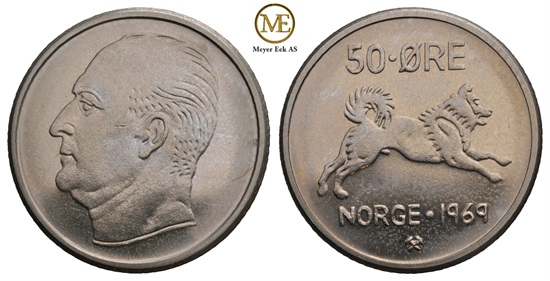 50 øre 1969 Olav V. Prakteksemplar