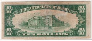 10 dollar The first national bank of North Bergen. Kv.1-