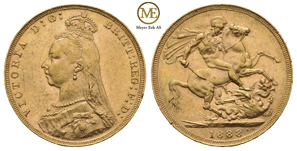 Sovereign 1888 Victoria. Kv.01