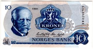 10 kroner 1981 HW erstatning Kv.0