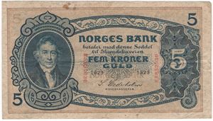 5 kroner 1923 H.5832030. Kv.1-