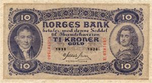 10 kroner 1936 U