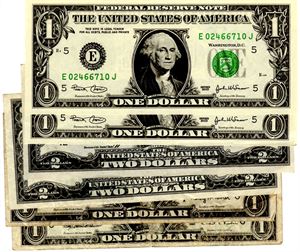 USA 8 stk 1 og 2 dollar 1963 - 2003 Kv.VK