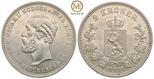 2 kroner 1900 Oscar II. Kv.0/01