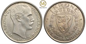 1 krone 1916 Haakon VII. Kv.01