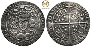 Groat, Henry VI. Rosette mascle issue (1430-31). Kv.1+