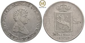 Speciedaler 1827/6 Carl XIV. Johan. Kv.1/1+