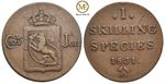 Skilling 1831/28 Carl XIV Johan. Kv.1+