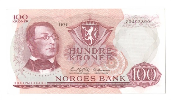 Norge 100 kroner 1976 Z kv. 1+/01