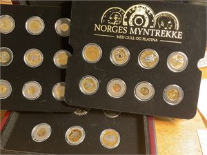 Norges myntrekke gull og platina kv 0