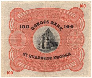 100 kroner 1934 B.0066177. Kv.1/1+