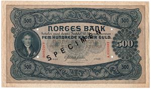 500 kroner 1944. A. Specimen. Kv.01