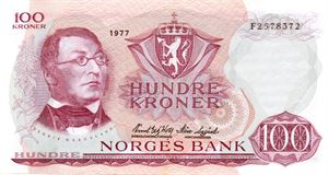 100 kroner 1977 F