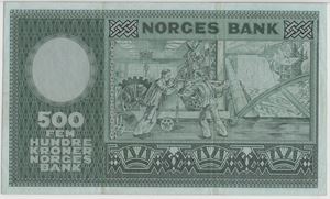 500 kroner 1976 G.2013444. Erstatningsseddel. Kv.1+