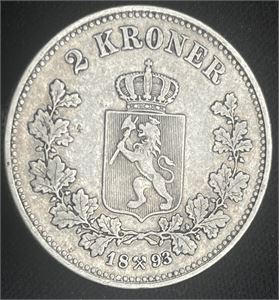 2 kroner 1893 Kv.1