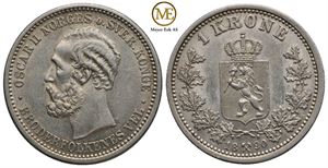 1 krone 1890 Oscar II. Kv.01