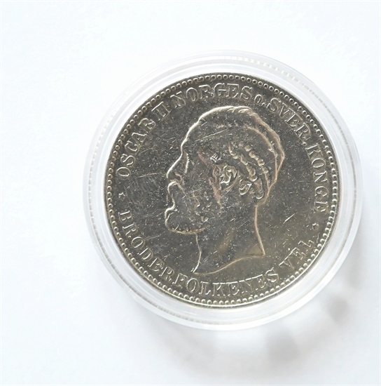 Norge 2 kroner 1890 kv. 1/1-