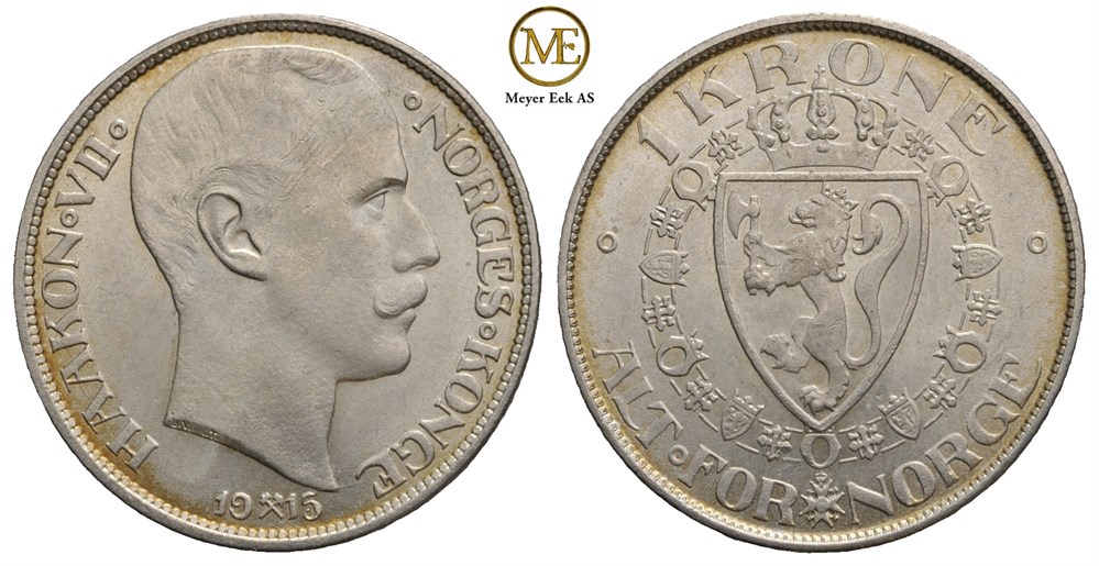 1 krone 1915 Haakon VII. Kv.0