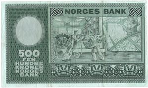 500 kroner 1976 G.2009909 erstatningsseddel. Kv.1/1+