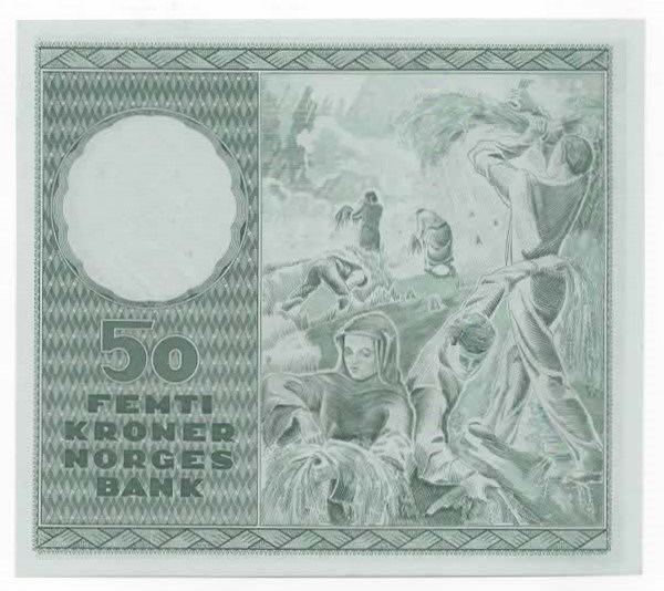 Norge 50 kroner 1963 E kv. 0
