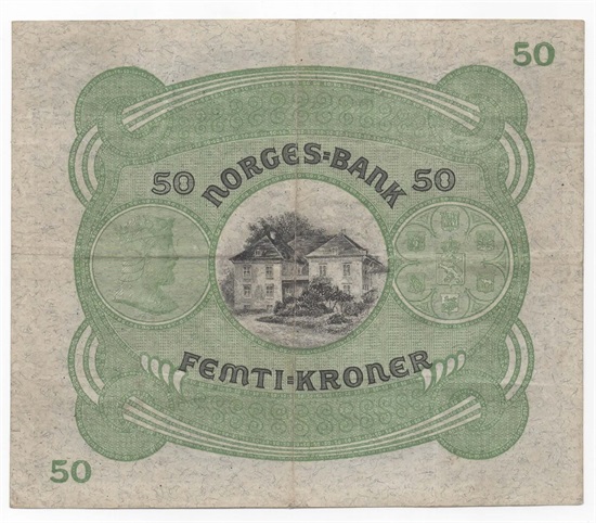 Norge 50 kroner 1917 A kv. 1/1-