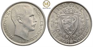 1 krone 1913 Haakon VII. Kv.0