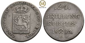 24 skilling 1823 Carl XIV Johan. Kv.1/1+