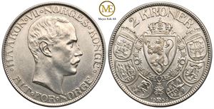 2 kroner 1908 Haakon VII. Kv.0