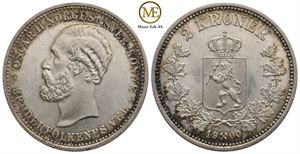 2 kroner 1900 Oscar II. Kv.0