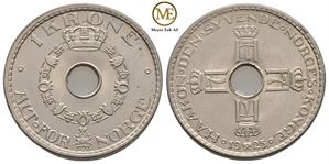 1 krone 1925 Haakon VII. Kv.0