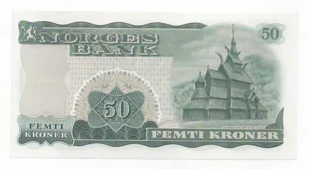 Norge 50 kroner 1973 E kv. 0