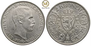 2 kroner 1914 Haakon VII. Kv.0/01