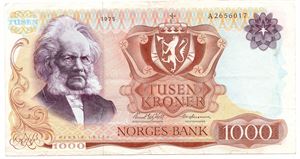 1000 kroner 1975 A.2656017. Kv.1-